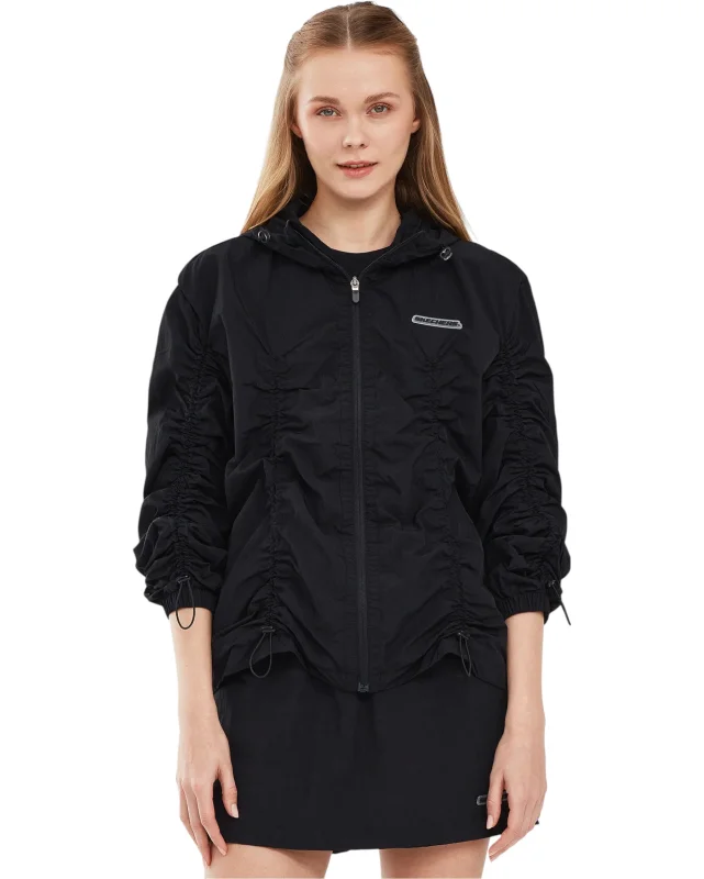 Skechers Micro Collection W Hooded Jacket SİYAH Kadın Eşofman Üstü - 3