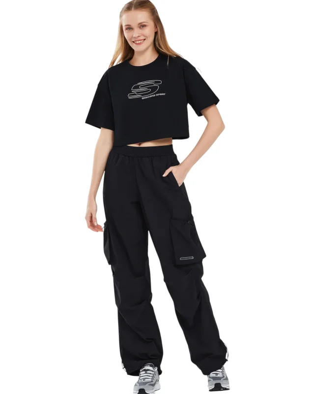 Skechers Micro Collection W Loose Pant SİYAH Kadın Eşofman Altı - 1