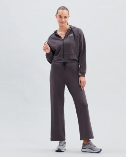 Skechers Mid Weight Fleece W Full Zip Sweatshirt Antrasit Kadın Eşofman Üstü - 1