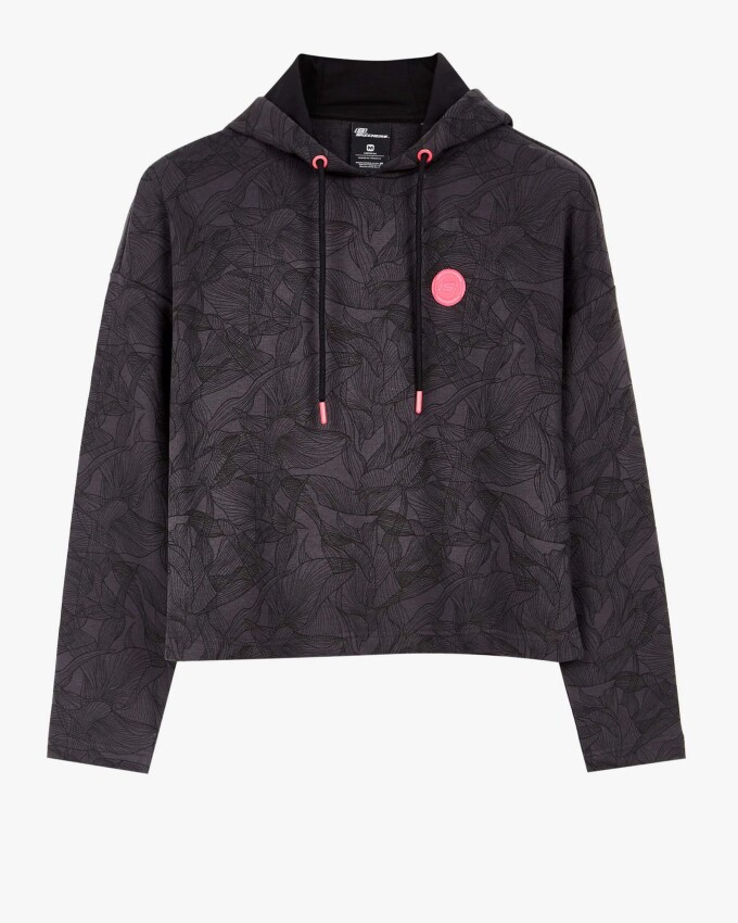 Skechers Mid Weight Fleece W Hoodie Sweatshirt SİYAH Kadın Sweatshirt - 1