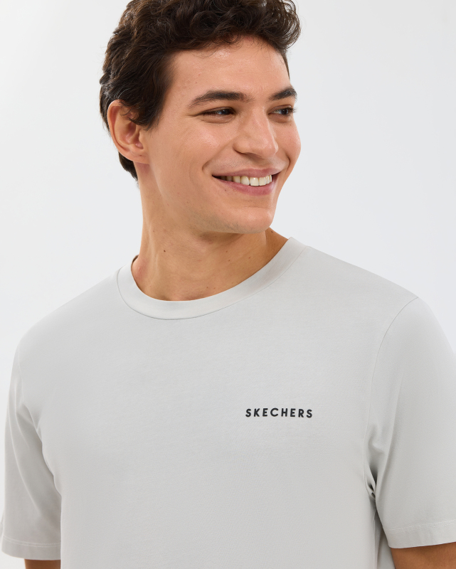 Skechers Organic Coll. M Short Sleeve Gri Erkek Tshirt - 5