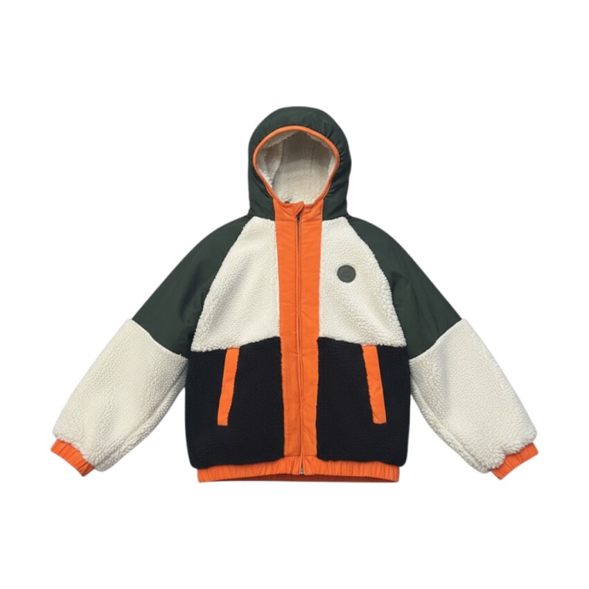 Skechers Outdoor Fleece Full Zip Sherpa Haki Çocuk Mont - 3