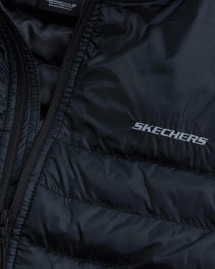 Skechers Outerwear M Basic Lightweight Vest SİYAH Erkek Yelek - 6