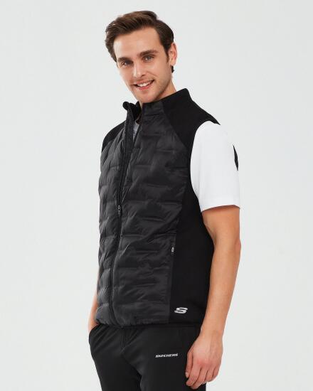 Skechers Outerwear M Padded Lightweight Vest SİYAH Erkek Yelek - 2