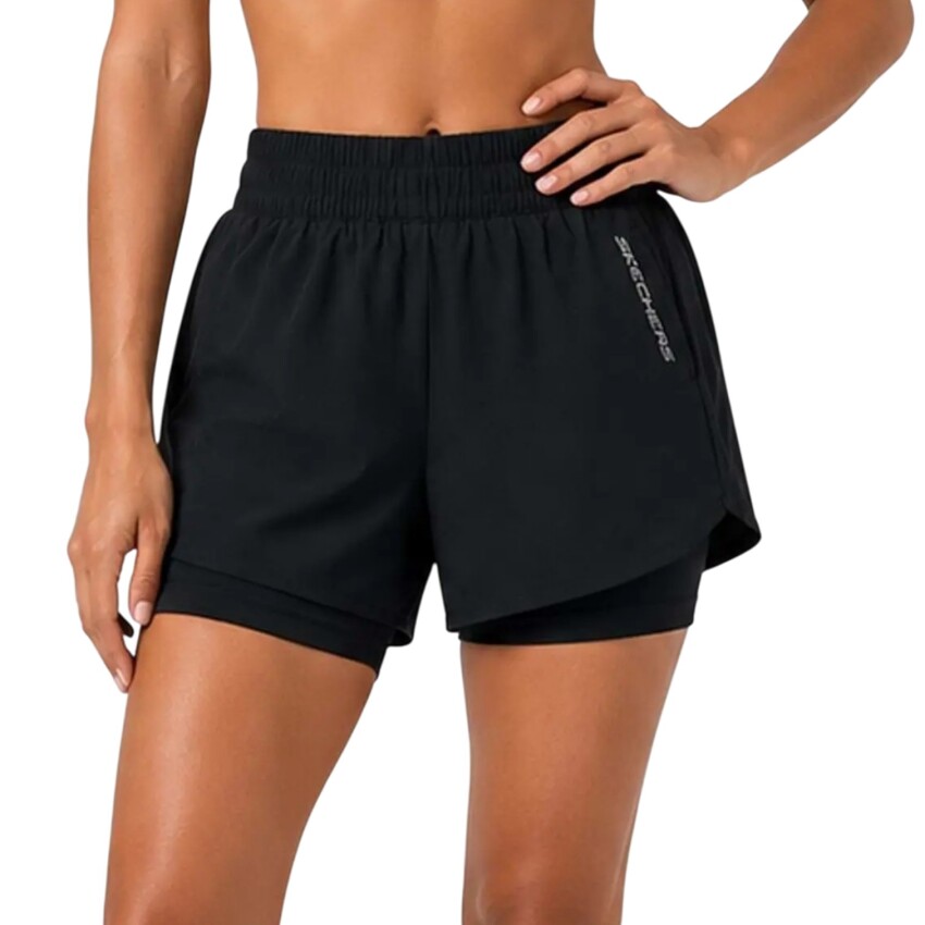 Skechers Performance Coll. 4 Inch 2 In 1 Siyah Kadın Şort - 1