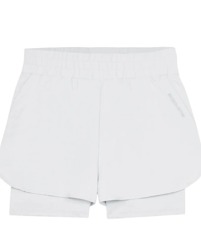 Skechers Performance Coll. W 4 inch 2 in 1 Short Gri Kadın Şort - 5