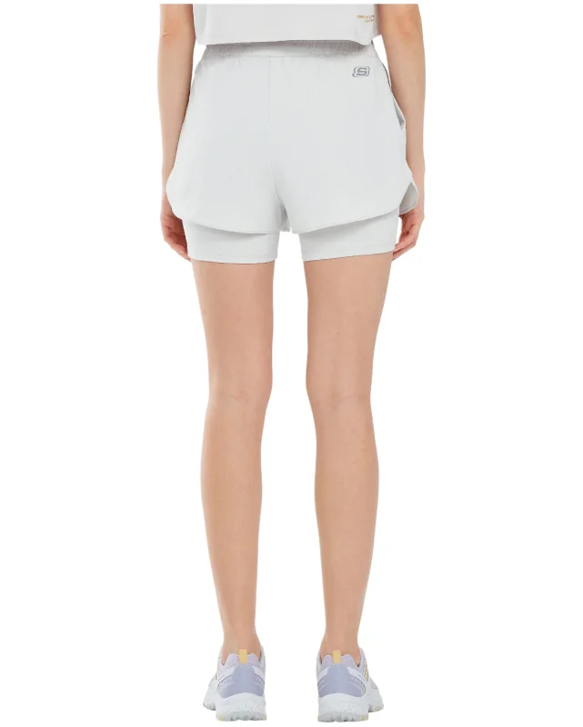 Skechers Performance Coll. W 4 inch 2 in 1 Short Gri Kadın Şort - Skechers (1)