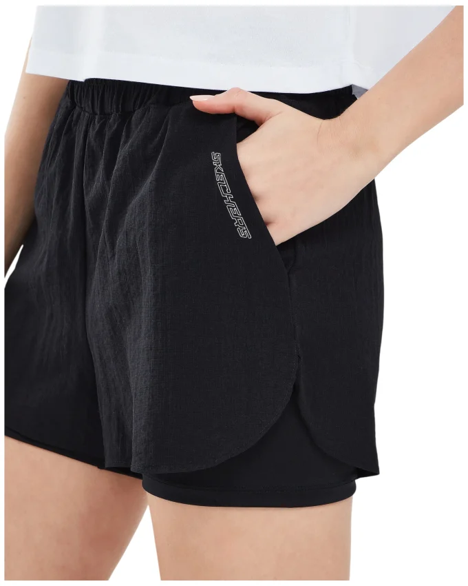 Skechers Performance Coll. W 4 inch 2 in 1 Short SİYAH Kadın Şort - 5