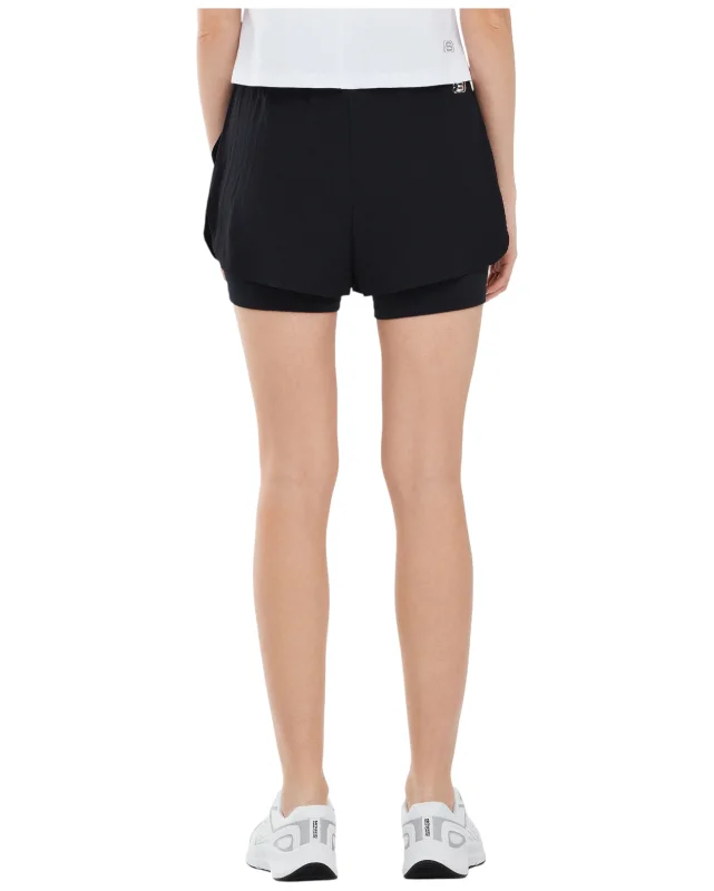 Skechers Performance Coll. W 4 inch 2 in 1 Short SİYAH Kadın Şort - 3