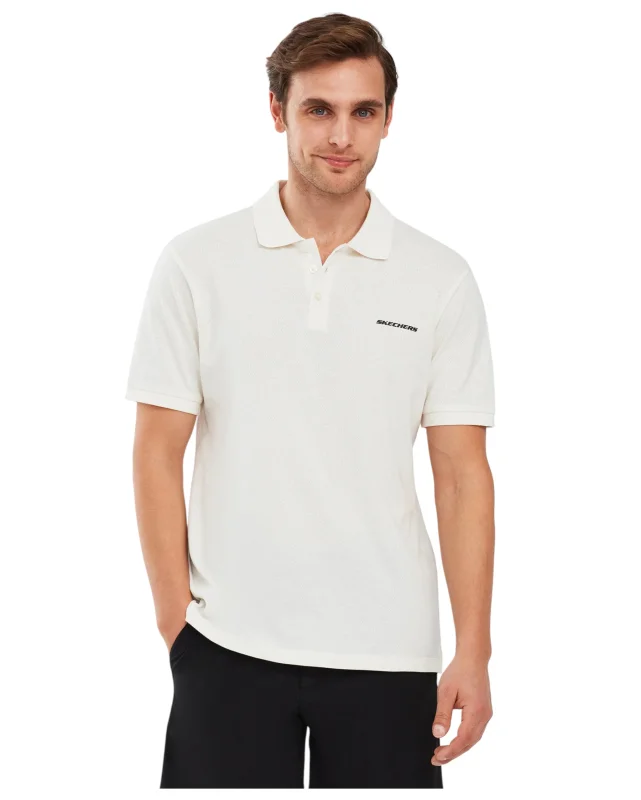 Skechers Polo M Short Sleeve Beyaz Erkek Polo Tshirt - 1