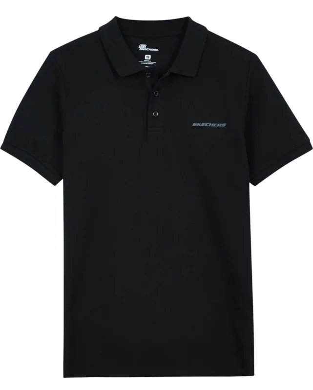 Skechers Polo M Short Sleeve Siyah Erkek Polo Tshirt - 3