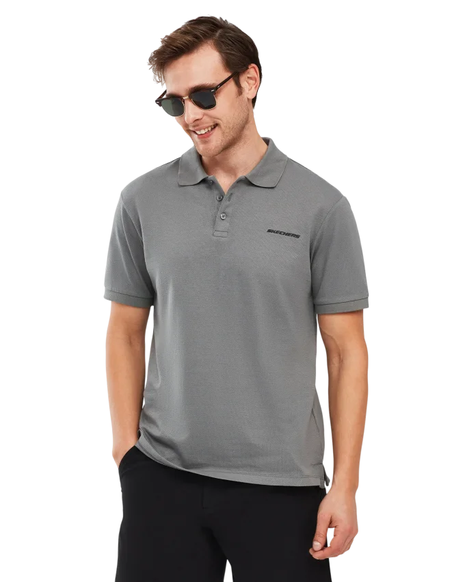 Skechers Polo Shirt M Short Sleeve Antrasit Erkek Polo Tshirt - 1