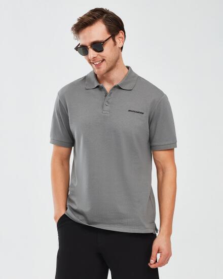 Skechers Polo Shirt M Short Sleeve Antrasit Erkek Polo Tshirt - 1