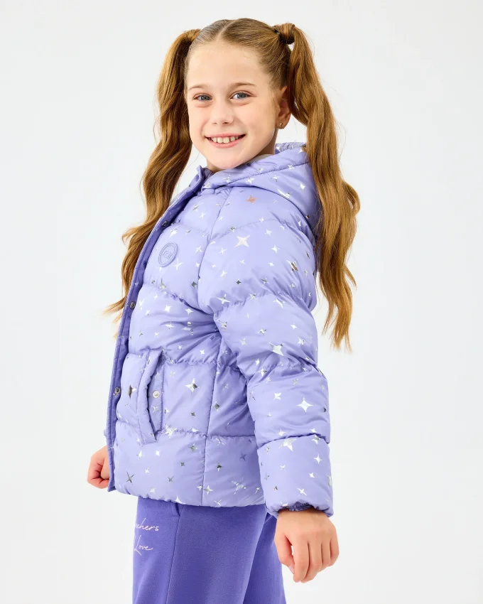 Skechers Puffer Mor Çocuk Mont - 4