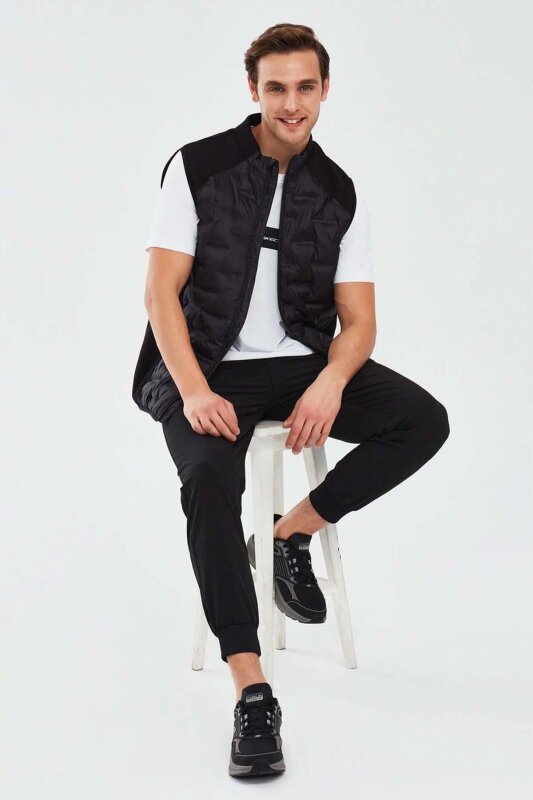 Skechers Quilted Vest Siyah Erkek Yelek - 4