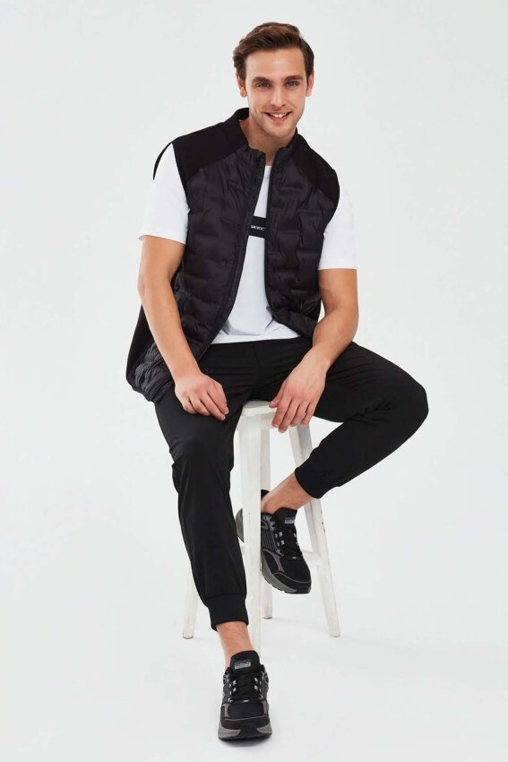 Skechers Quilted Vest Siyah Erkek Yelek - 4