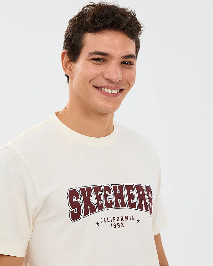 Skechers Regular Beyaz Erkek Tshirt - 5
