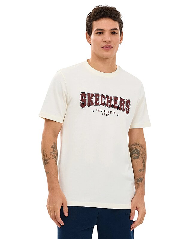 Skechers Regular Beyaz Erkek Tshirt - 1