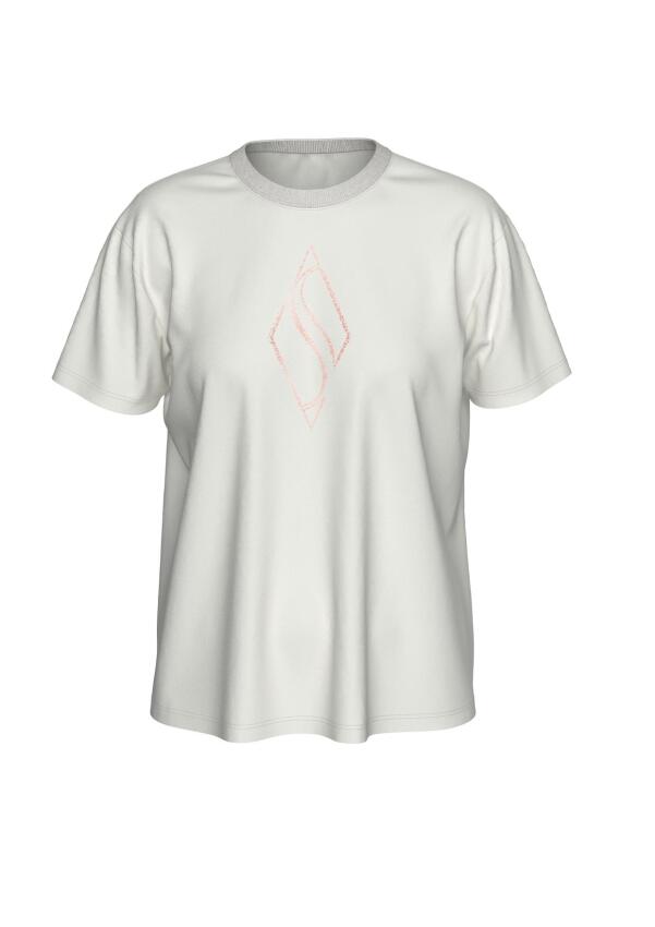 Skechers Regular Fit Graphic Beyaz Kadın Tshirt - 1