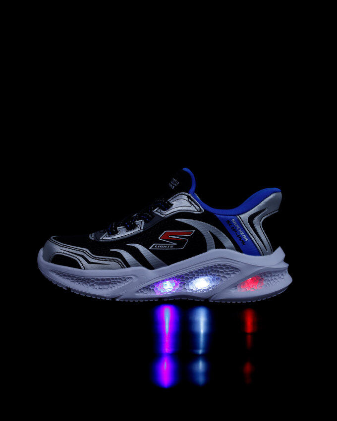 Skechers Meteor-Lights - Brisk-Beams Gri Çocuk Günlük Ayakkabı - 11