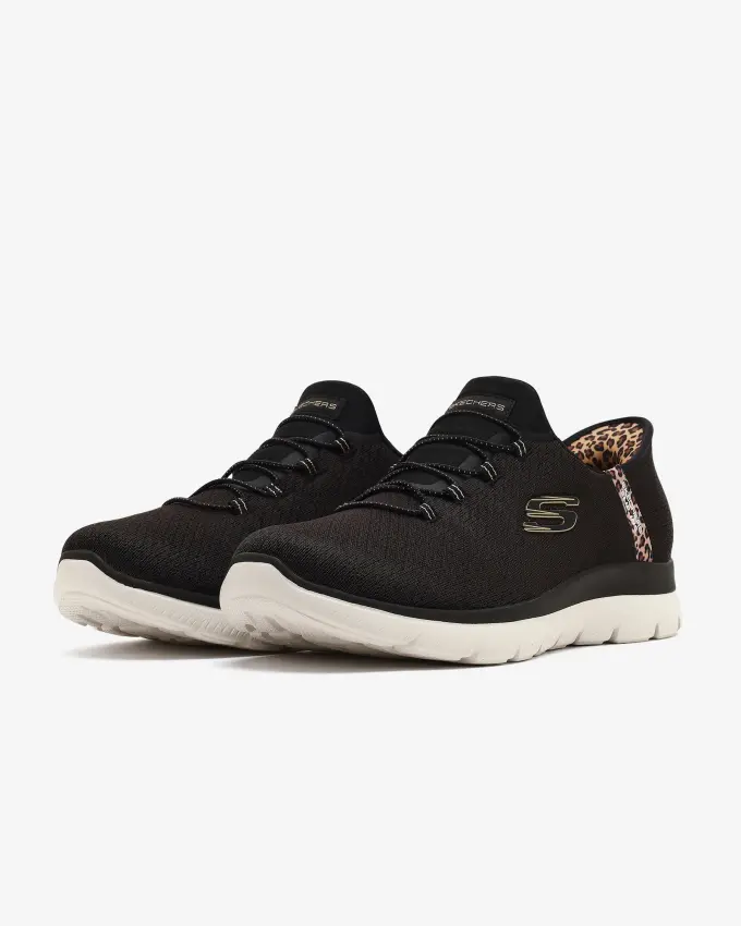 Skechers Summits Leopard Chic Siyah Kadın Günlük Ayakkabı - 3