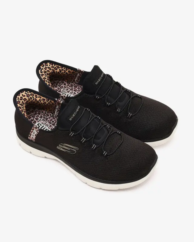 Skechers Summits Leopard Chic Siyah Kadın Günlük Ayakkabı - 6