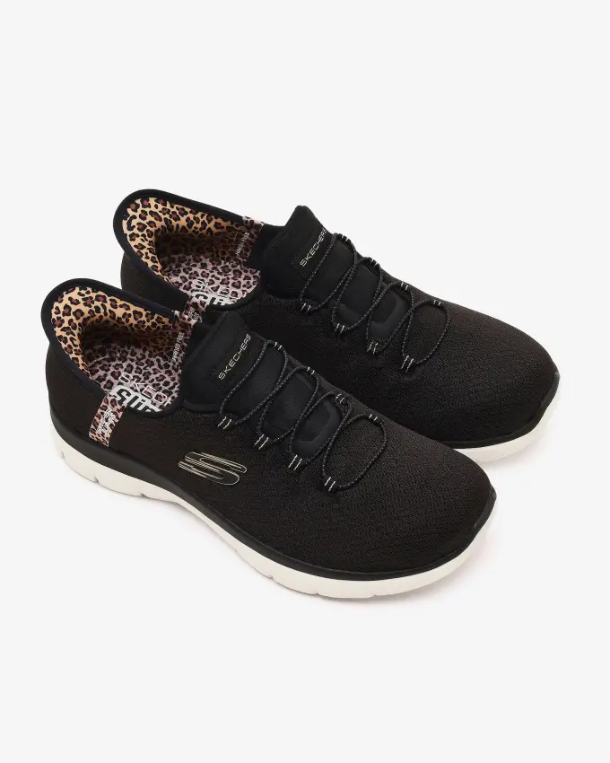 Skechers Summits Leopard Chic Siyah Kadın Günlük Ayakkabı - 6