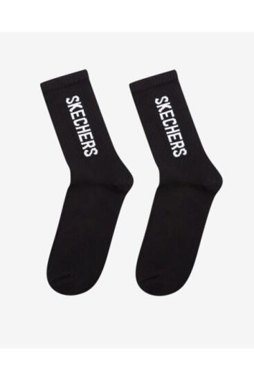 Skechers U 2 Pack Crew Cut Rib Cuff Branded Socks SİYAH Erkek Çorap - 2