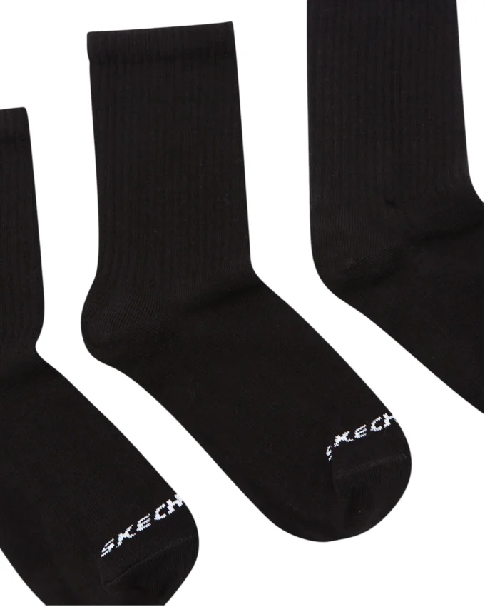 Skechers U 3 Pack Crew Cut Socks SİYAH Erkek Çorap S212283-001 - 2