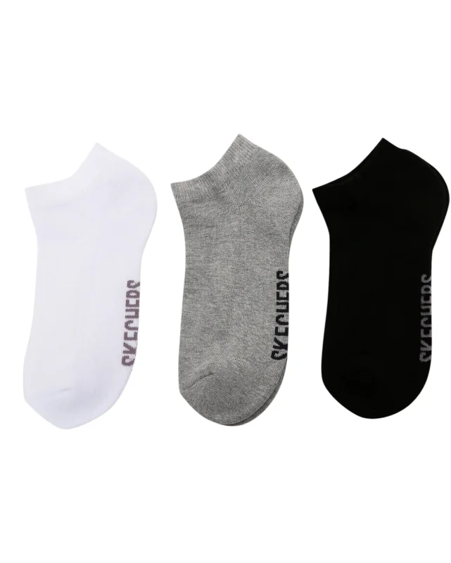 Skechers U 3 Pack Padded Low Cut Sock SİYAH Unisex Çorap - 1
