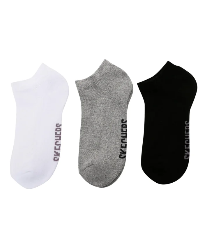 Skechers U 3 Pack Padded Low Cut Sock SİYAH Unisex Çorap - 1
