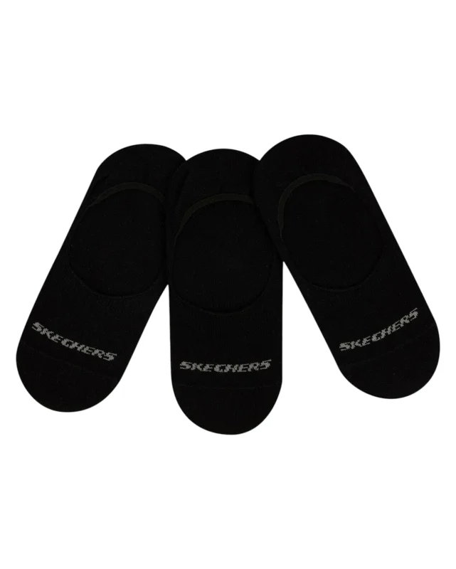 Skechers U SKX NO SHOW SOCKS 3 PACK SİYAH Erkek Çorap 