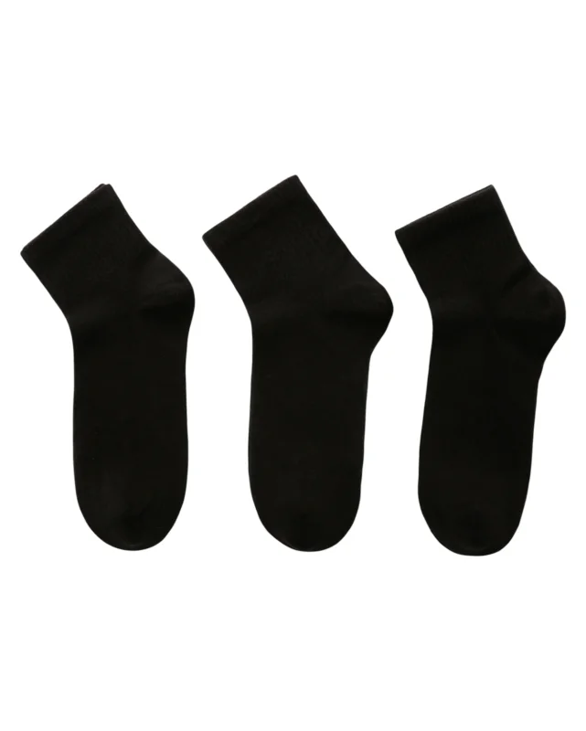 Skechers U SKX NoPad Mid Cut Socks 3 Pack SİYAH Erkek Çorap S192139-001 - 3