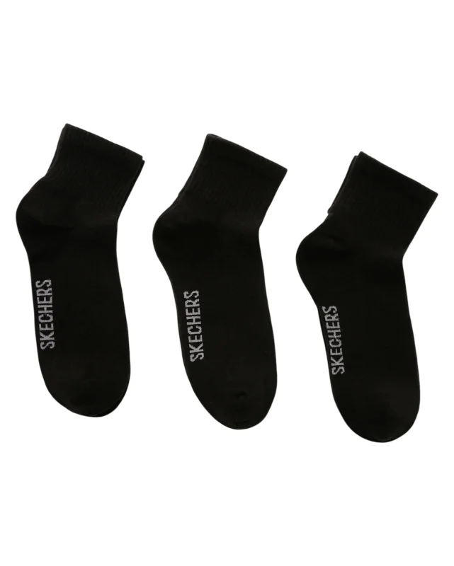 Skechers U SKX NoPad Mid Cut Socks 3 Pack SİYAH Erkek Çorap S192139-001 - 1