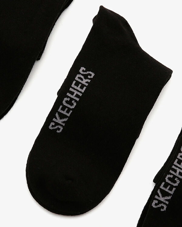 Skechers U SKX NoPad Mid Cut Socks 3 Pack SİYAH Erkek Çorap S192139-001 - 4