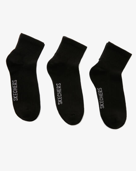 Skechers U SKX NoPad Mid Cut Socks 3 Pack SİYAH Erkek Çorap - 1