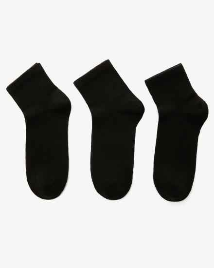 Skechers U SKX NoPad Mid Cut Socks 3 Pack SİYAH Erkek Çorap - 3