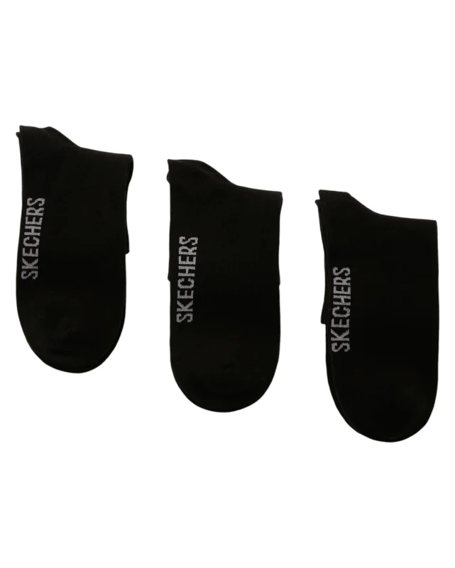 Skechers U SKX NoPad Mid Cut Socks 3 Pack SİYAH Erkek Çorap S192139-001 - 4