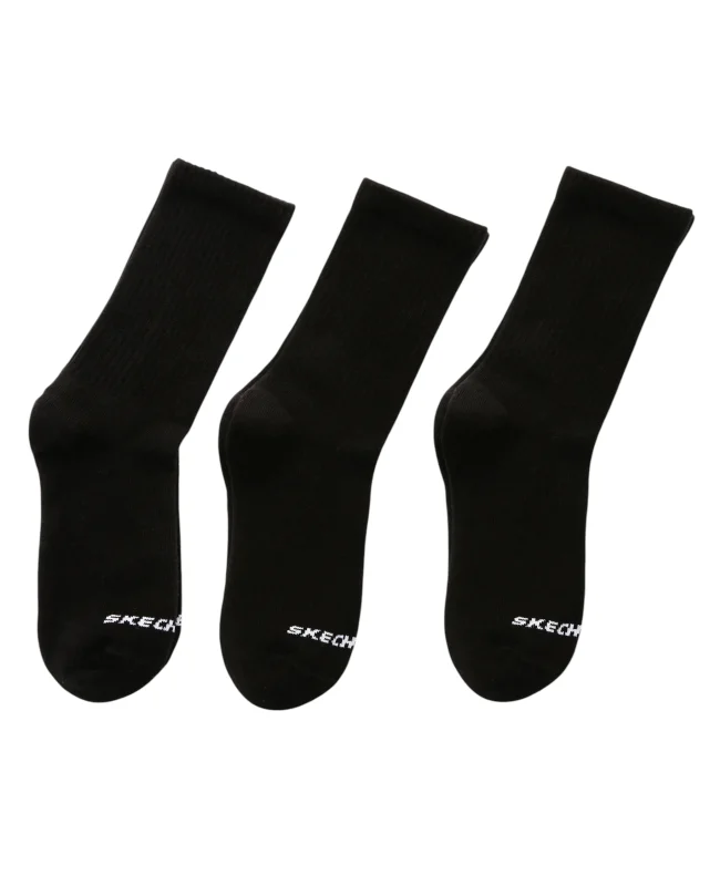 Skechers U SKX Padded Crew Cut Socks 3 Pack SİYAH Erkek Çorap - 1