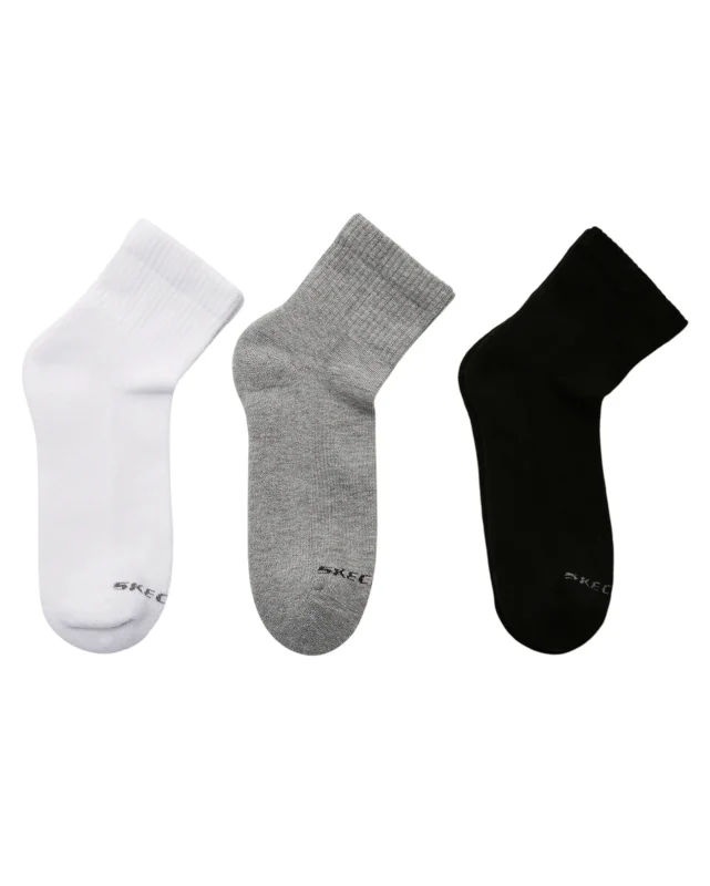 Skechers U SKX PADDED MİD CUT SOCKS 3 PACK Renkli Erkek Çorap - 2