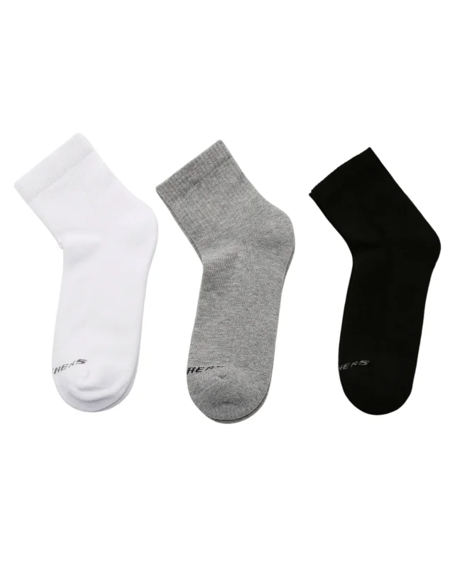 Skechers U SKX PADDED MİD CUT SOCKS 3 PACK Renkli Erkek Çorap - 1