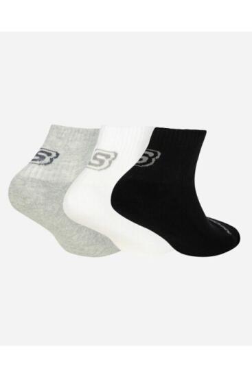 Skechers U SKX PADDED MİD CUT SOCKS 3 PACK Renkli Erkek Çorap - 2