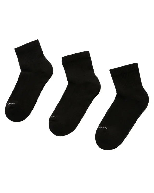 Skechers U SKX PADDED MİD CUT SOCKS 3 PACK SİYAH Erkek Çorap - 1