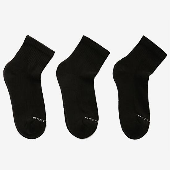 Skechers U SKX PADDED MİD CUT SOCKS 3 PACK SİYAH Erkek Çorap - 1