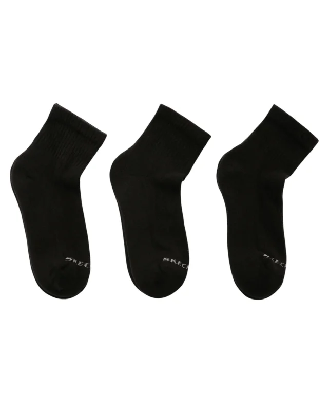 Skechers U SKX PADDED MİD CUT SOCKS 3 PACK SİYAH Erkek Çorap - Skechers (1)