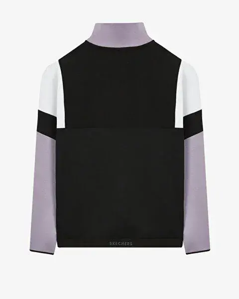 Skechers W 2XI-Lock Color Block Half Zip Sweatshirt Gri Kadın Sweatshirt - 6
