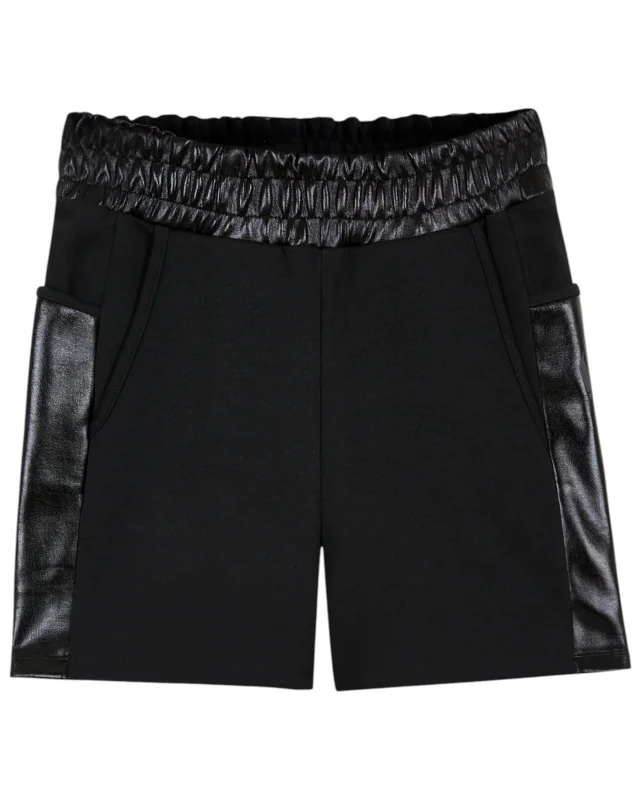 Skechers W 2XI-Lock Foil Covered 5inch Short SİYAH Kadın Şort - 1