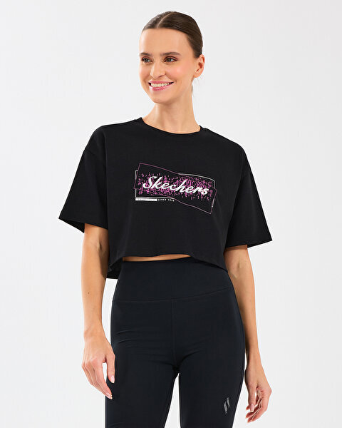 Skechers W Crop Fit Graphic Tee T-Shirt Kadın Tshirt - 1
