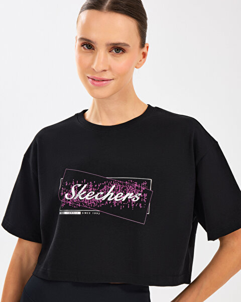 Skechers W Crop Fit Graphic Tee T-Shirt Kadın Tshirt - 3