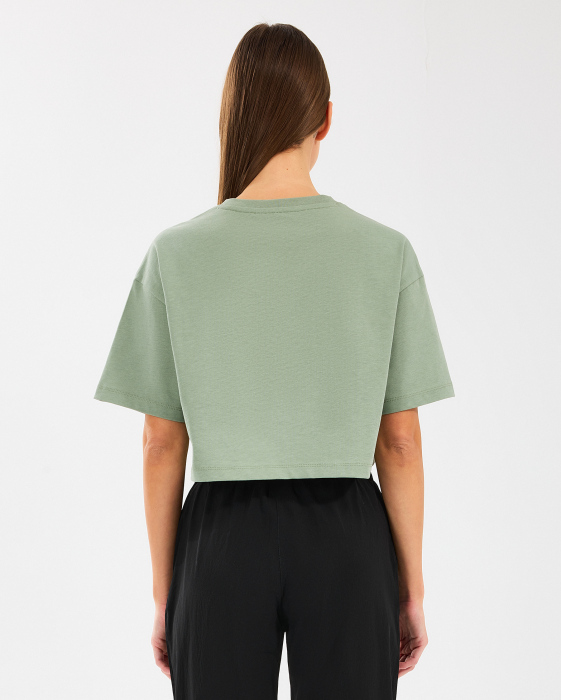 Skechers W Crop Fit Graphic Tee T-Shirt Kadın Tshirt - 4